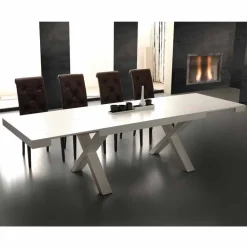 Viadurini Living Ausziehbare Esstische-Ausziehbarer Tisch aus MDF und melaminbeschichteten Spanplatten Denver