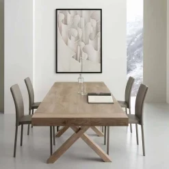 Viadurini Living Ausziehbare Esstische-Ausziehbarer Tisch aus MDF und melaminbeschichteten Spanplatten Denver