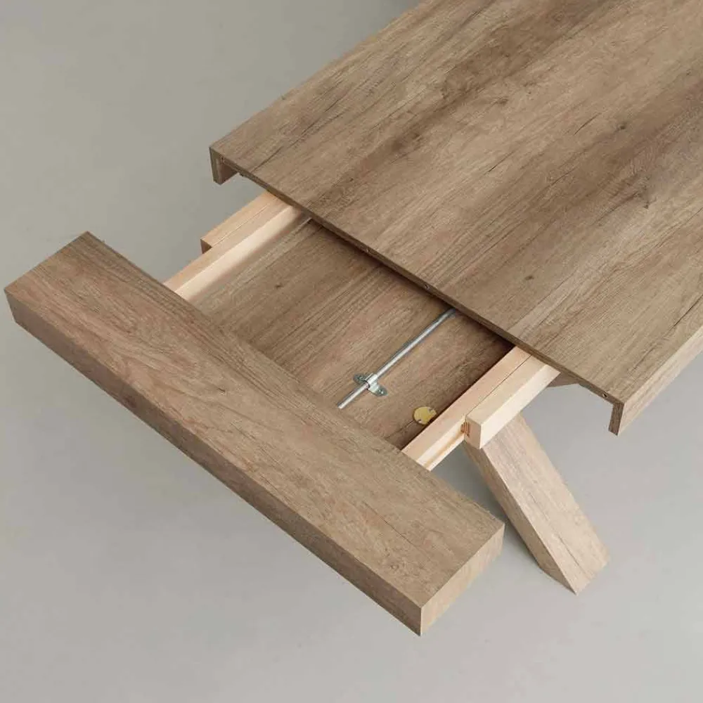 Viadurini Living Ausziehbare Esstische-Ausziehbarer Tisch aus MDF und melaminbeschichteten Spanplatten Denver