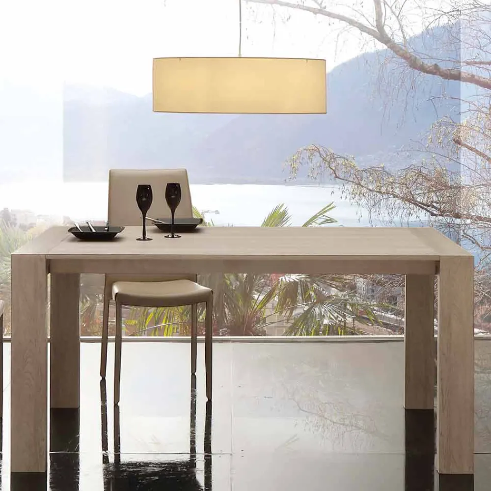 Viadurini Living Ausziehbare Esstische-Ausziehbarer Tisch aus MDF und melaminbeschichteten Spanplatten Jesi