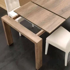 Viadurini Living Ausziehbare Esstische-Ausziehbarer Tisch aus MDF und melaminbeschichteten Spanplatten Jesi