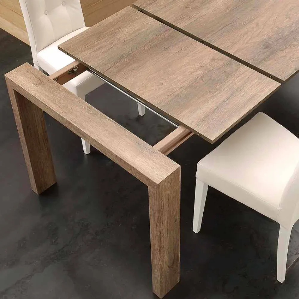 Viadurini Living Ausziehbare Esstische-Ausziehbarer Tisch aus MDF und melaminbeschichteten Spanplatten Jesi