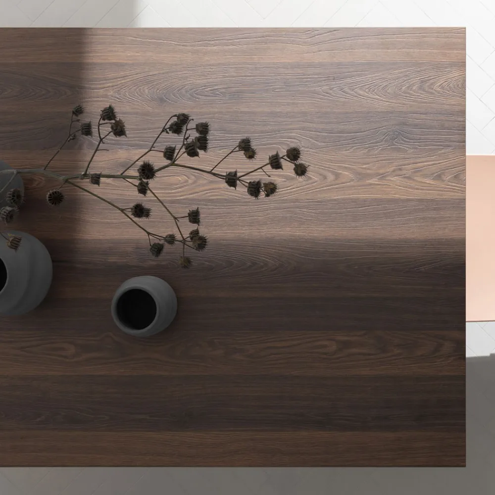 Viadurini Living Ausziehbare Esstische-Ausziehbarer Tisch bis 238 cm Moka Metall und HPL Made in Italy - Pablito