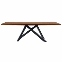 Viadurini Living Ausziehbare Esstische-Ausziehbarer Tisch bis 300 cm aus Holz und Stahl, hergestellt in Italien – Settimmio