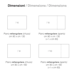 Viadurini Living Ausziehbare Esstische-Ausziehbarer Tisch bis 220 cm in Buche und Melamin Made in Italy - Toles