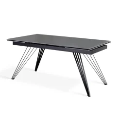 Viadurini Living Ausziehbare Esstische-Ausziehbarer Tisch bis 240 cm aus Keramik und Metall – Bouquet