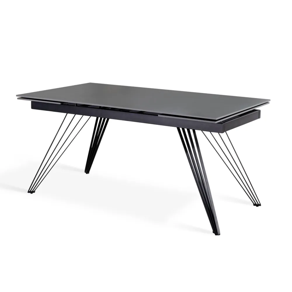 Viadurini Living Ausziehbare Esstische-Ausziehbarer Tisch bis 240 cm aus Keramik und Metall – Bouquet