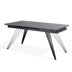 Viadurini Living Ausziehbare Esstische-Ausziehbarer Tisch bis 240 cm aus Keramik und Metall – Bouquet