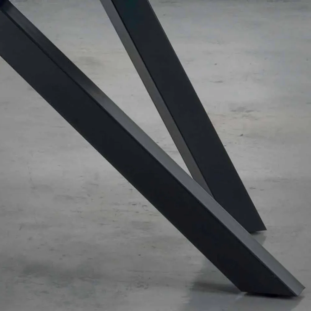 Viadurini Living Ausziehbare Esstische-Ausziehbarer Tisch bis 300 cm aus Fenix und Stahl, hergestellt in Italien – Settimmio