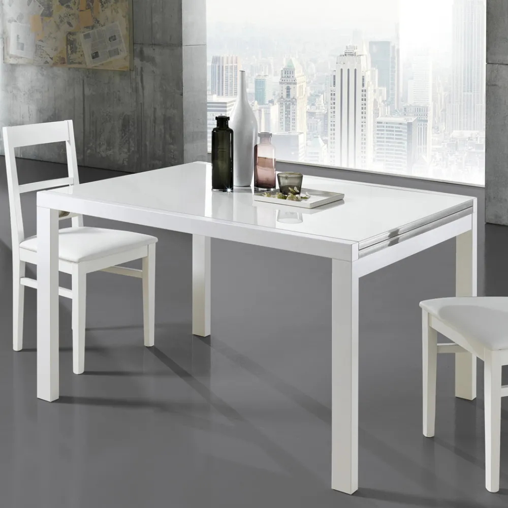 Viadurini Living Ausziehbare Esstische-Ausziehbarer Tisch bis 240 cm in lackiertem Holzdesign Made in Italy - Jacobs