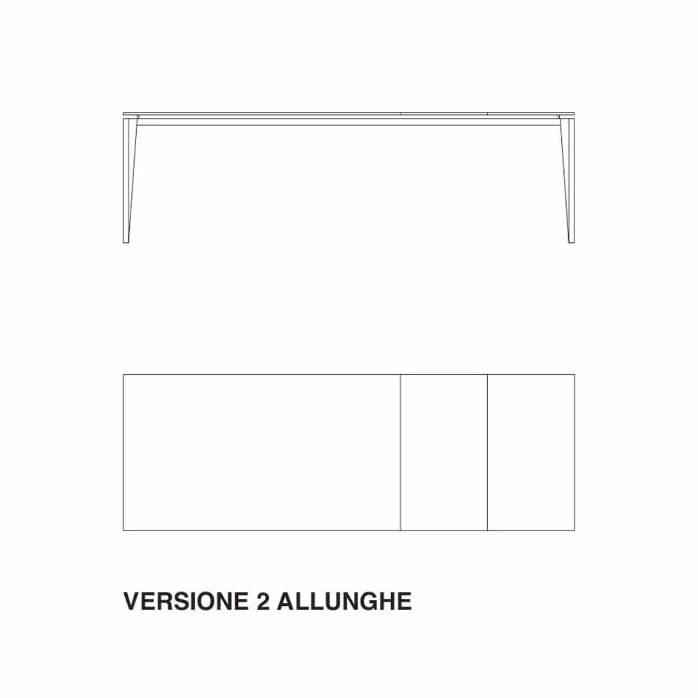 Viadurini Living Ausziehbare Esstische-Ausziehbarer Tisch bis 290 cm aus Glaskeramik Made in Italy - Polonio