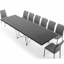 Viadurini Living Ausziehbare Esstische-Ausziehbarer Tisch bis 300 cm aus furniertem Holz Made in Italy – Ezzellino