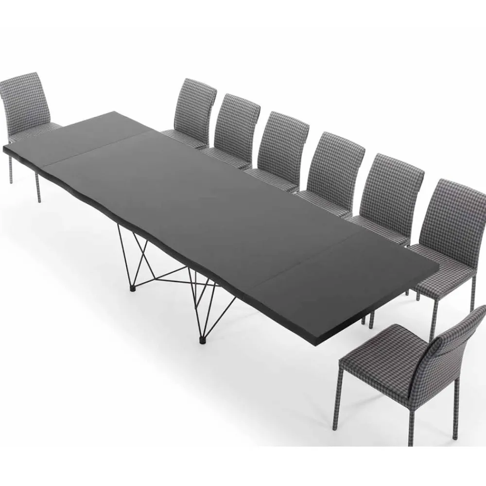 Viadurini Living Ausziehbare Esstische-Ausziehbarer Tisch bis 300 cm aus furniertem Holz Made in Italy – Ezzellino