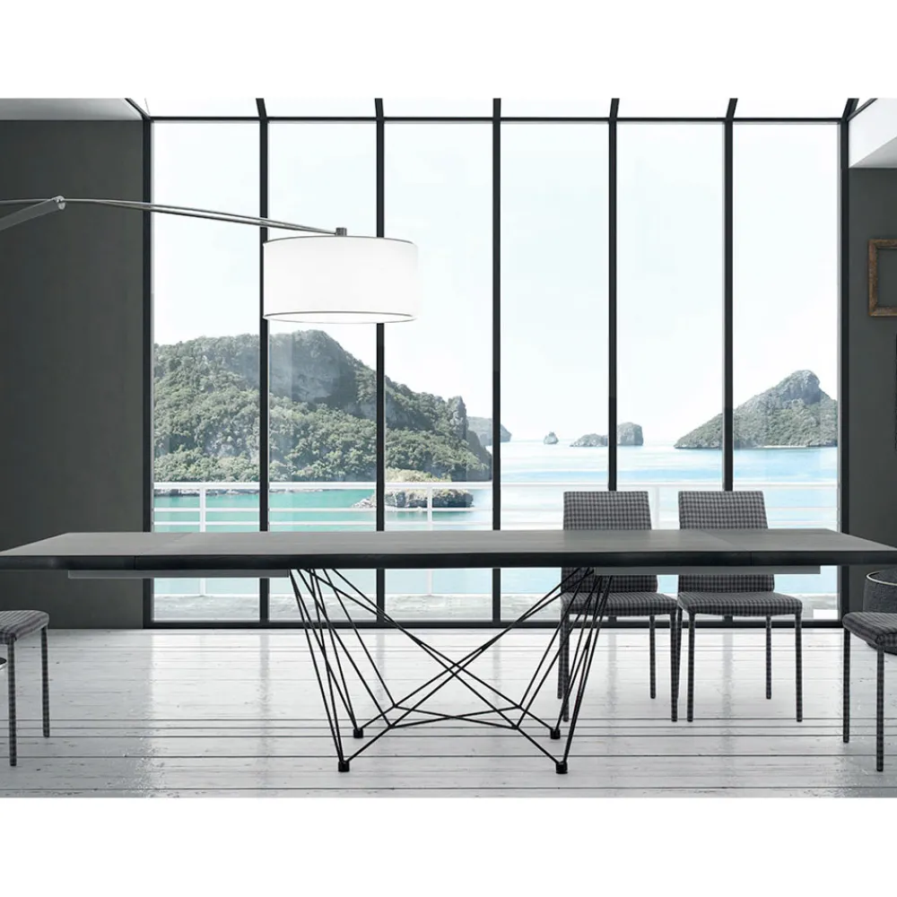 Viadurini Living Ausziehbare Esstische-Ausziehbarer Tisch bis 300 cm aus furniertem Holz Made in Italy – Ezzellino