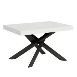 Viadurini Living Ausziehbare Esstische-Ausziehbarer Tisch bis 440 cm aus anthrazitfarbenem Eisen und Holz, hergestellt in Italien – Graffo