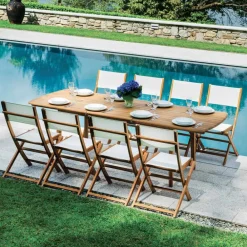 Viadurini in the Garden Gartentische Aus Teakholz-Ausziehbarer Tisch bis 240 cm für den Garten aus Akazienholz - Sereno