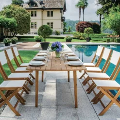 Viadurini in the Garden Gartentische Aus Teakholz-Ausziehbarer Tisch bis 240 cm für den Garten aus Akazienholz - Sereno