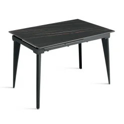 Viadurini Living Ausziehbare Esstische-Ausziehbarer Tisch bis 180 cm Teleskop aus Metall und Feinsteinzeug - Achille