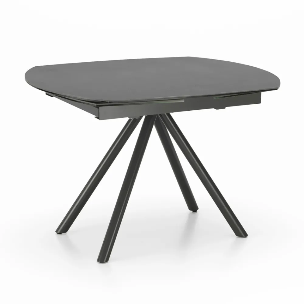 Viadurini Living Ausziehbare Esstische-Ausziehbarer Tisch bis 180 cm aus Keramik auf Glas und Metall – Lozzolo