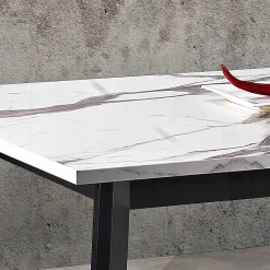 Viadurini Living Ausziehbare Esstische-Ausziehbarer Tisch bis 220 cm mit Gestell aus Graphit-Buche Made in Italy - Toles
