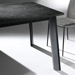 Viadurini Living Ausziehbare Esstische-Ausziehbarer Tisch bis 220 cm mit Gestell aus Graphit-Buche Made in Italy - Toles