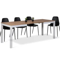 Viadurini Living Ausziehbare Esstische-Ausziehbarer Tisch bis 210 cm aus Melamin und Massivholz Made in Italy - Gustavo