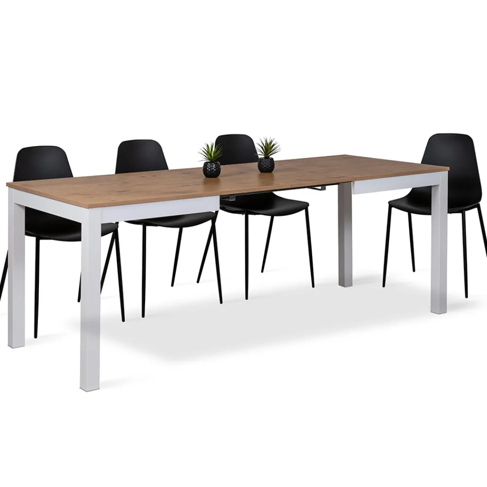 Viadurini Living Ausziehbare Esstische-Ausziehbarer Tisch bis 210 cm aus Melamin und Massivholz Made in Italy - Gustavo