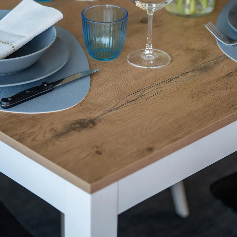 Viadurini Living Ausziehbare Esstische-Ausziehbarer Tisch bis 210 cm aus Melamin und Massivholz Made in Italy - Gustavo