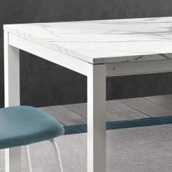 Viadurini Living Ausziehbare Esstische-Ausziehbarer Tisch bis 260 cm mit Melaminplatte in Calacatta-Ausführung - Shaila