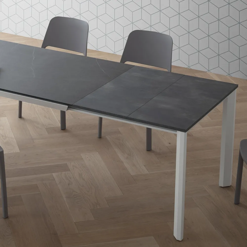 Viadurini Living Ausziehbare Esstische-Ausziehbarer Tisch bis 240 cm Platte aus Laminam Made in Italy - Filiberto