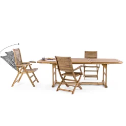 Viadurini in the Garden Gartentische Aus Teakholz-Ausziehbarer Tisch Bis zu 240 cm in Gartenholz, von Design - Roxen