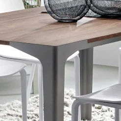 Viadurini Living Ausziehbare Esstische-Ausziehbarer Tisch Bis zu 222 cm in HPL Holzoptik Made in Italy - Vulcano