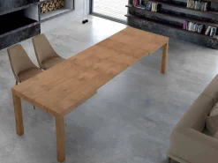 Viadurini Living Ausziehbare Esstische-Ausziehbarer Tisch bis zu 470 cm aus Furnierholz Made in Italy – Gordito