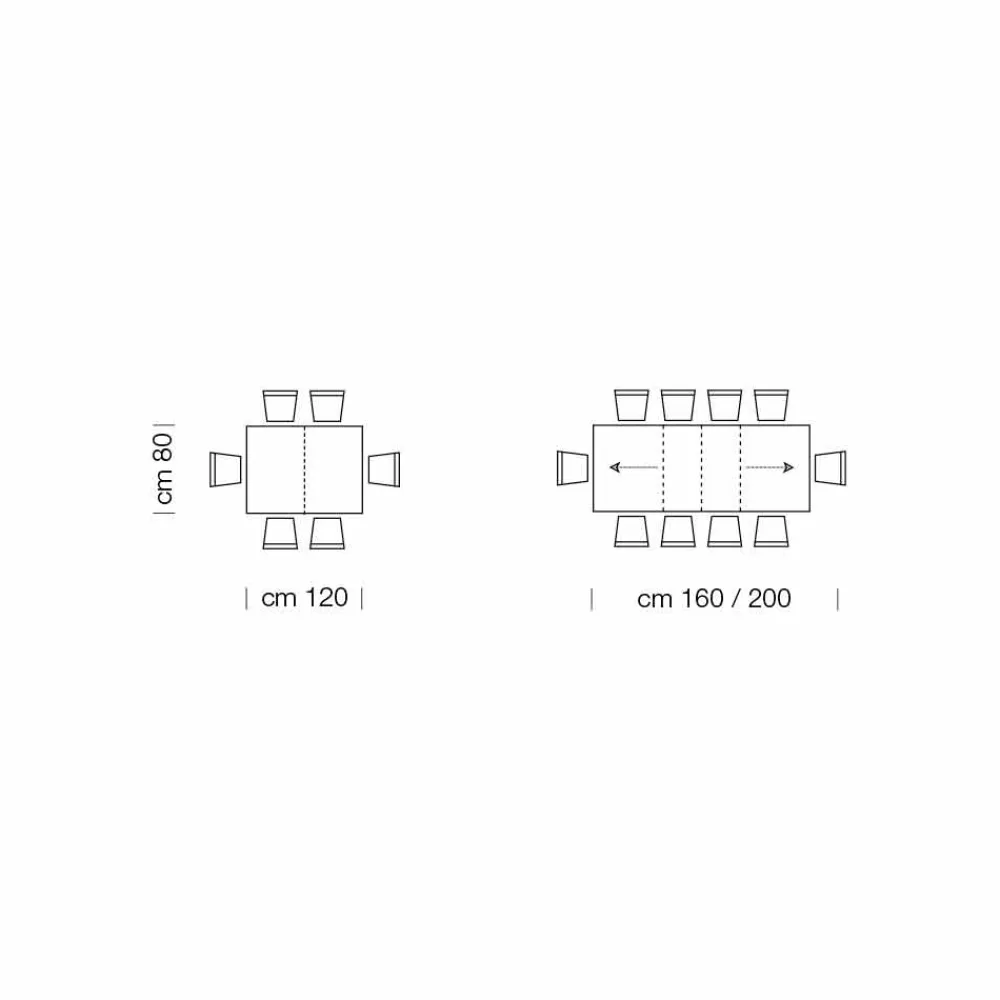 Viadurini Living Ausziehbare Esstische-Ausziehbarer Tisch bis zu 470 cm aus Furnierholz Made in Italy – Gordito