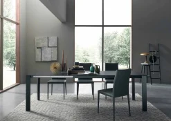 Viadurini Living Ausziehbare Esstische-Ausziehbarer Tisch Bis zu 250 cm mit Glasplatte Made in Italy - Pitagora