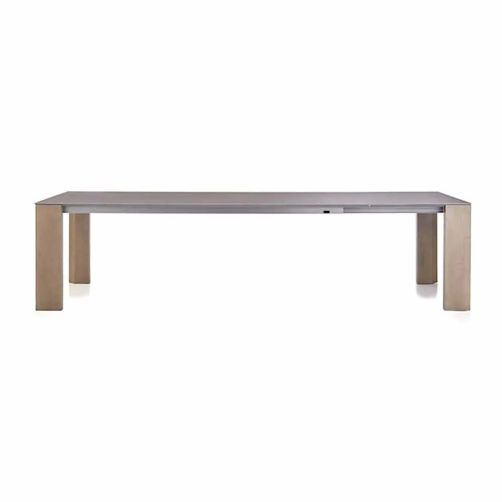 Viadurini Living Ausziehbare Esstische-Ausziehbarer Tisch Bis zu 300 cm in Keramik- und Holzbeinen - Ipanemo