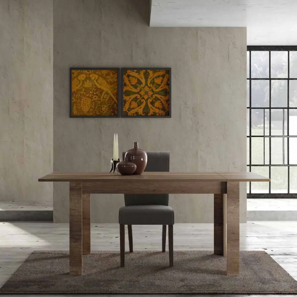 Viadurini Living Ausziehbare Esstische-Ausziehbarer Tisch bis zu 185 cm Made in Italy Melamine Design - Ketra