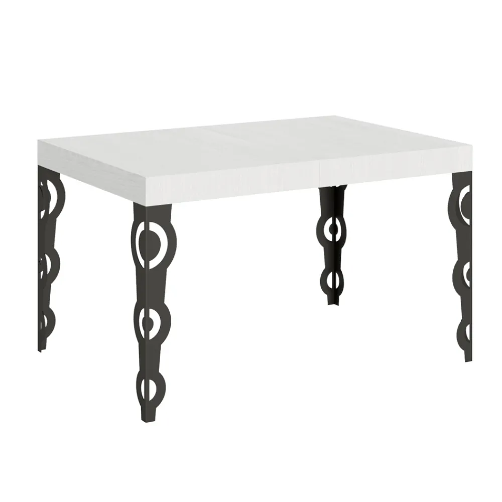 Viadurini Living Ausziehbare Esstische-Ausziehbarer Tisch bis zu 4 m aus Melaminholz und Eisen, hergestellt in Italien – Marella