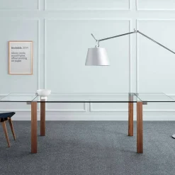 Viadurini Living Esstische Nach Mass|Ausziehbare Esstische-Ausziehbarer Tisch Bis zu 280 cm aus transparentem Glas Made in Italy - Sopot