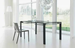 Viadurini Living Esstische Nach Mass|Ausziehbare Esstische-Ausziehbarer Tisch Bis zu 280 cm aus transparentem Glas Made in Italy - Sopot