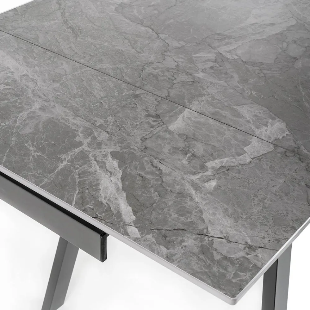 Viadurini Living Ausziehbare Esstische-Ausziehbarer Tisch bis zu 200 cm aus gesintertem Stein mit Marmoreffekt – Ananas