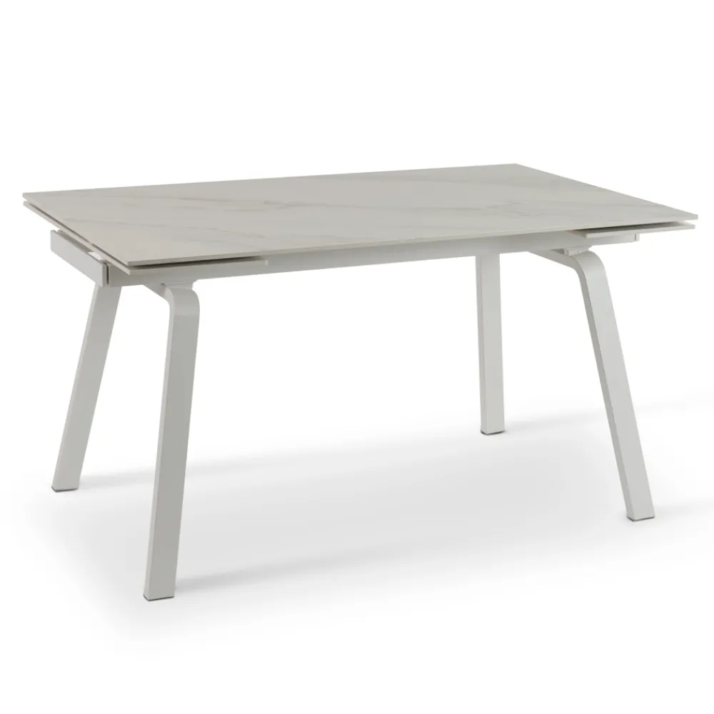 Viadurini Living Ausziehbare Esstische-Ausziehbarer Tisch bis zu 200 cm aus gesintertem Stein mit Marmoreffekt – Ananas