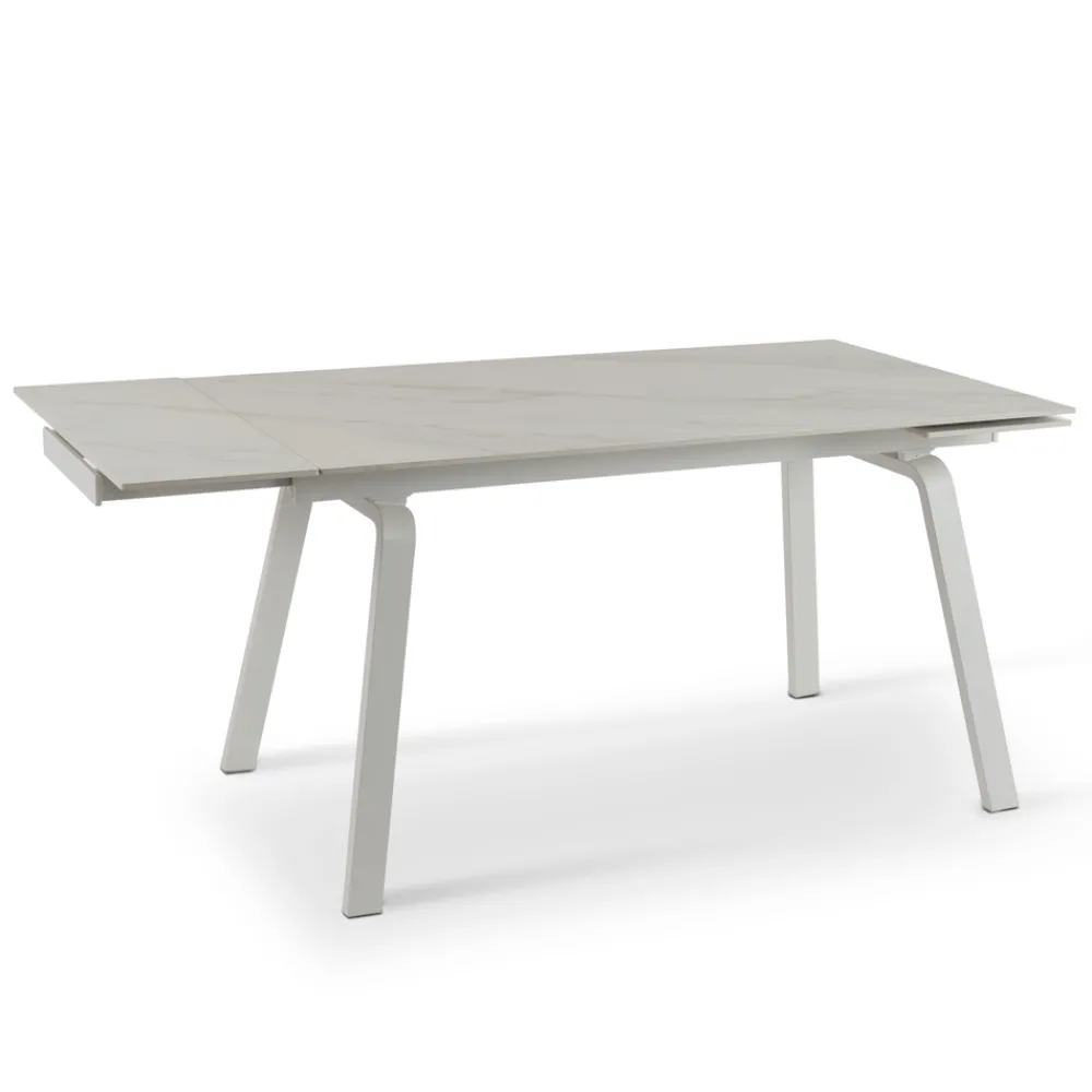 Viadurini Living Ausziehbare Esstische-Ausziehbarer Tisch bis zu 200 cm aus gesintertem Stein mit Marmoreffekt – Ananas