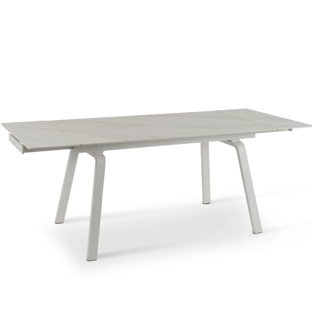 Viadurini Living Ausziehbare Esstische-Ausziehbarer Tisch bis zu 200 cm aus gesintertem Stein mit Marmoreffekt – Ananas