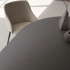 Viadurini Living Ausziehbare Esstische-Ausziehbarer Tisch bis zu 180 cm rund Hpl laminiert Made in Italy - Bastiano