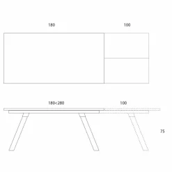 Viadurini Living Ausziehbare Esstische-Ausziehbarer Tisch bis zu 2,8 Meter mit Keramikplatte Made in Italy - Paoluccio