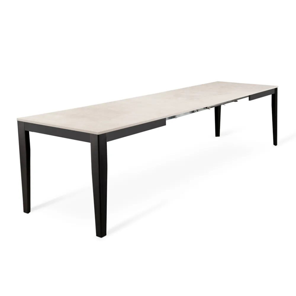 Viadurini Living Ausziehbare Esstische-Ausziehbarer Tisch bis zu 316 cm in Melamin und Metallgestell – Weihrauch