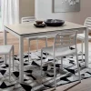 Viadurini Living Ausziehbare Esstische-Ausziehbarer Tisch Bis zu 238 cm aus Laminam und Metall Made in Italy - Remigio