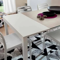 Viadurini Living Ausziehbare Esstische-Ausziehbarer Tisch Bis zu 238 cm aus Laminam und Metall Made in Italy - Remigio