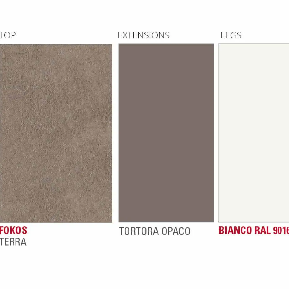 Viadurini Living Ausziehbare Esstische-Ausziehbarer Tisch Bis zu 238 cm aus Laminam und Metall Made in Italy - Remigio